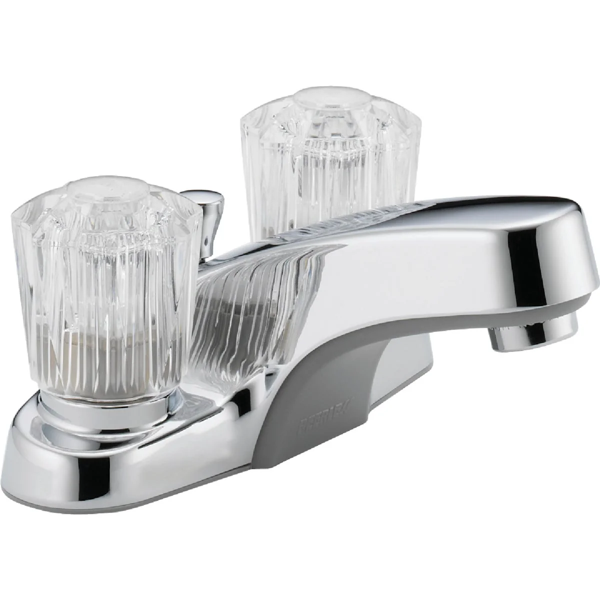 Eco-Friendly Peerless Core Chrome 2-Handle Knob 4 In. Centerset Bathroom Faucet with Pop-Up Effective
