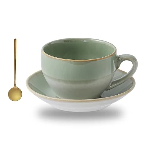 Outstanding Porcelain Coffee Cup with Saucer Spoon Durable