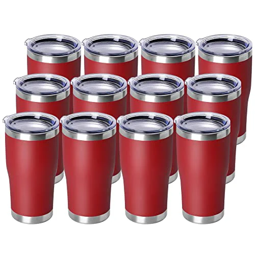 Consistent 20oz Tumbler with Lid Stainless Steel Tumblers Bulk 12 Count Quality