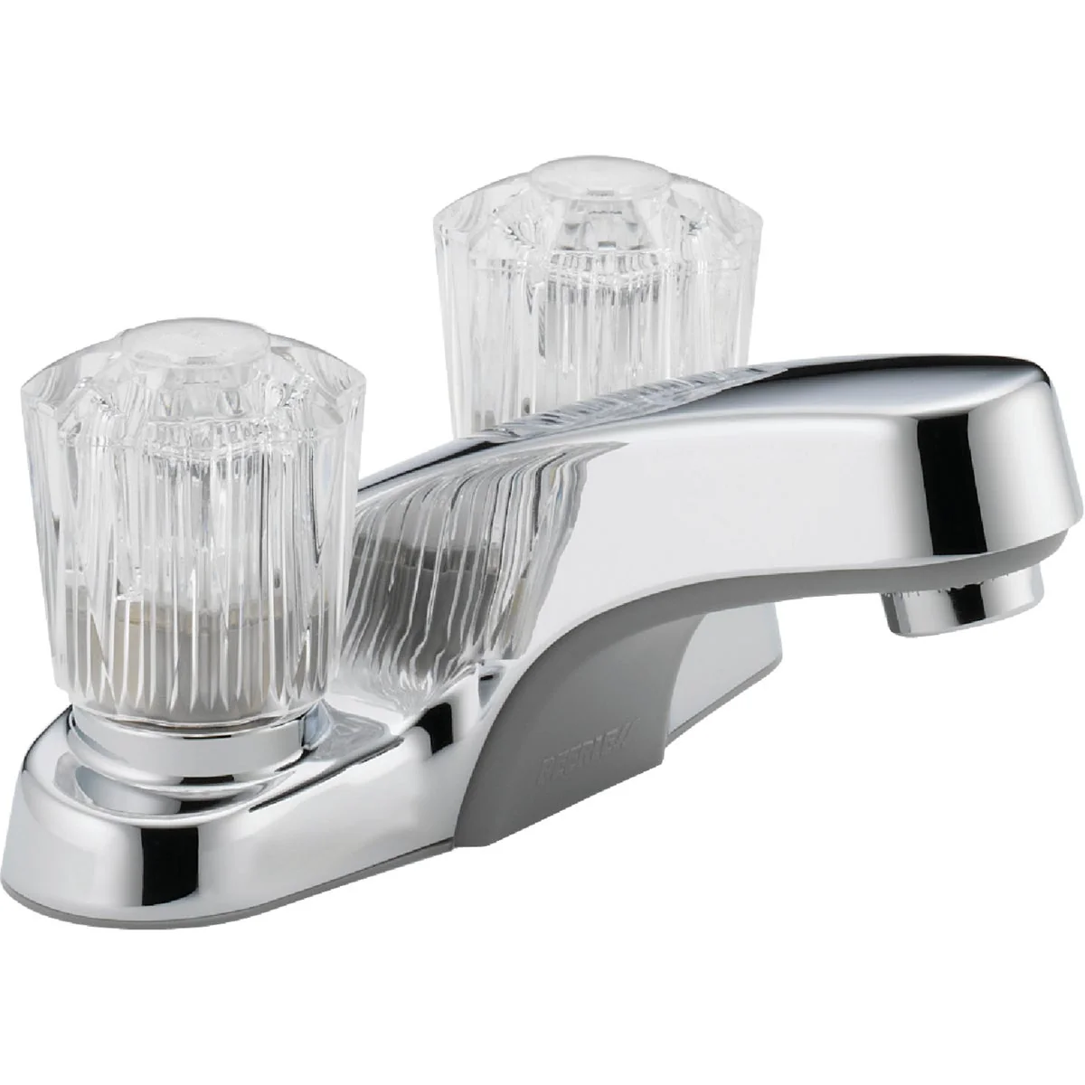 Functional Peerless Core Chrome 2-Handle Knob 4 In. Centerset Bathroom Faucet Minimalist