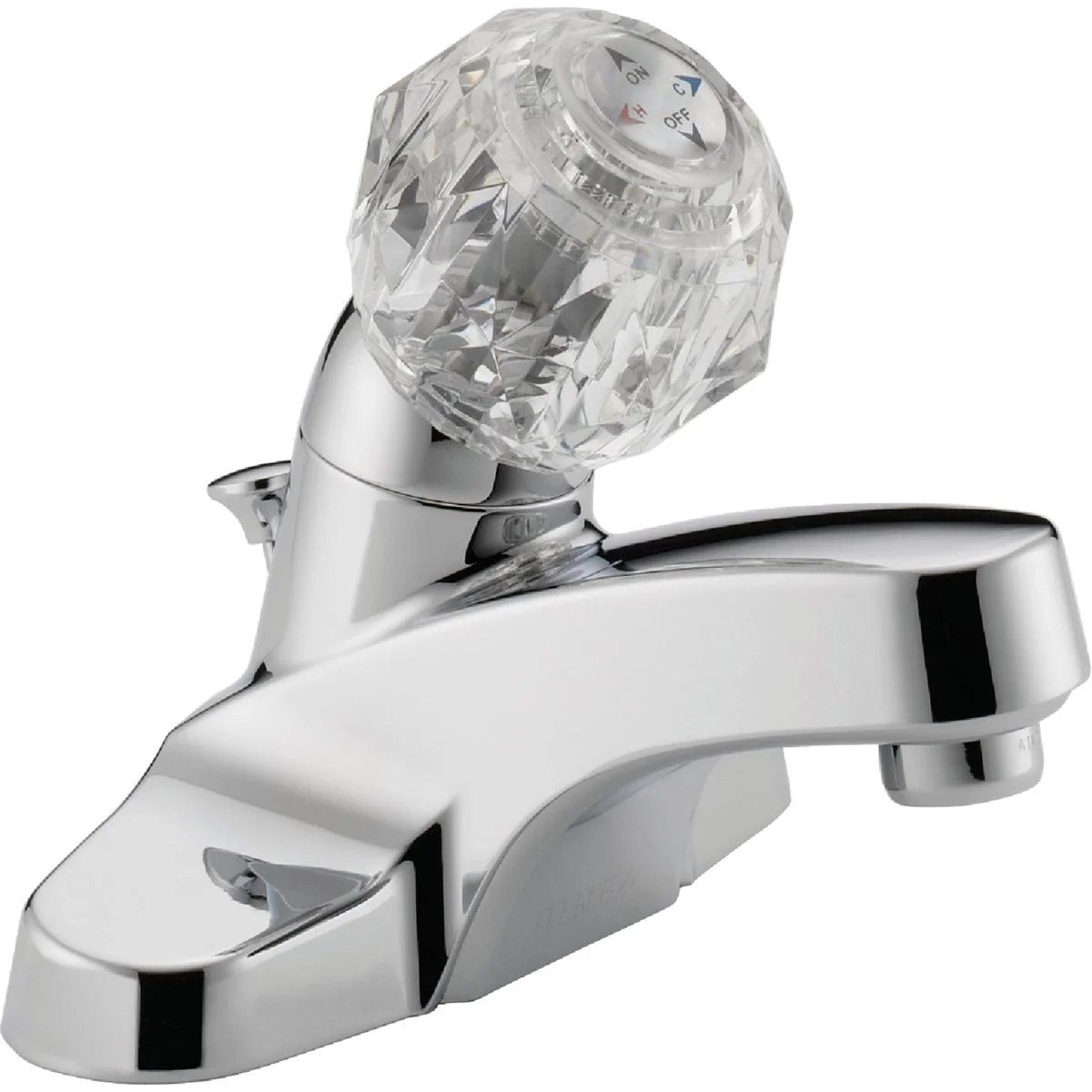 Casual Peerless Chrome 1-Handle Knob 4 In. Centerset Bathroom Faucet with Pop-Up Unique