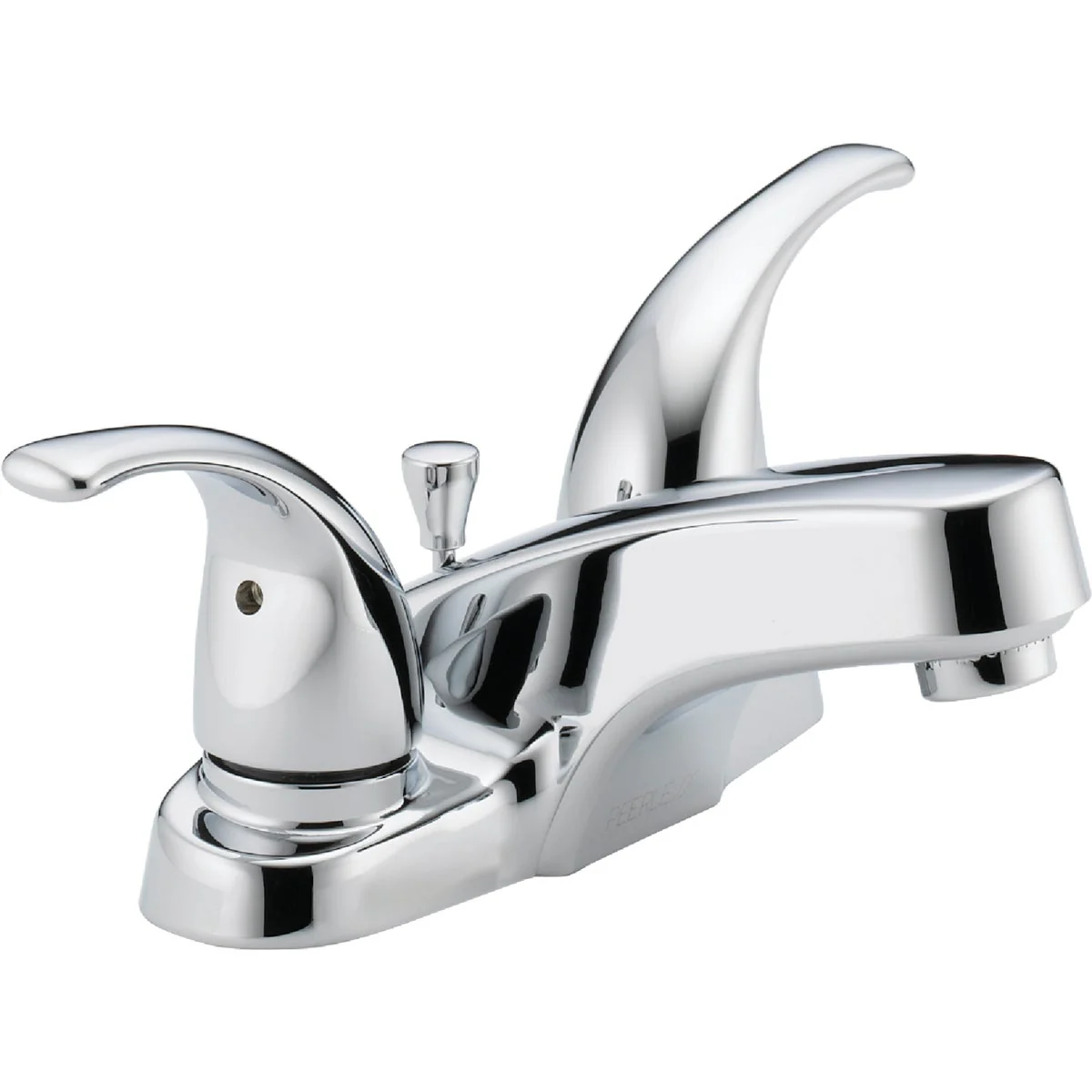 Comfortable Peerless Chrome 2-Handle Lever 4 In. Centerset Bathroom Faucet with Pop-Up Easy-to-Use