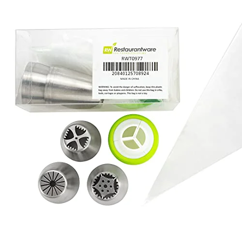 Enhanced Pastry Tek Russian Piping Tips Set 20 Piece Durable Cake Decorating Kit Advanced