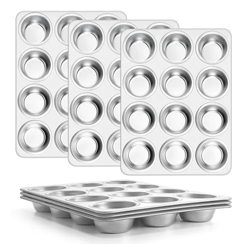 Reusable 12 Cup Muffin Pan Set of 6 6 Count Safe