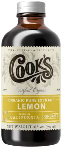 Sophisticated Organic Pure Lemon Extract for Baking 16 Fl Oz Stylish