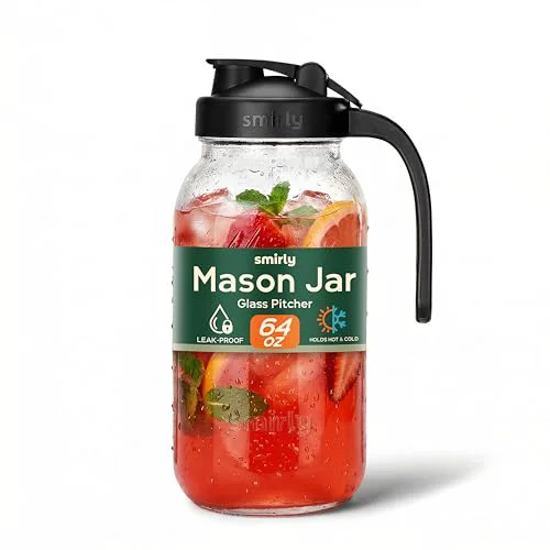 Expertly Made 64 oz Mason Jar Pitcher Verified