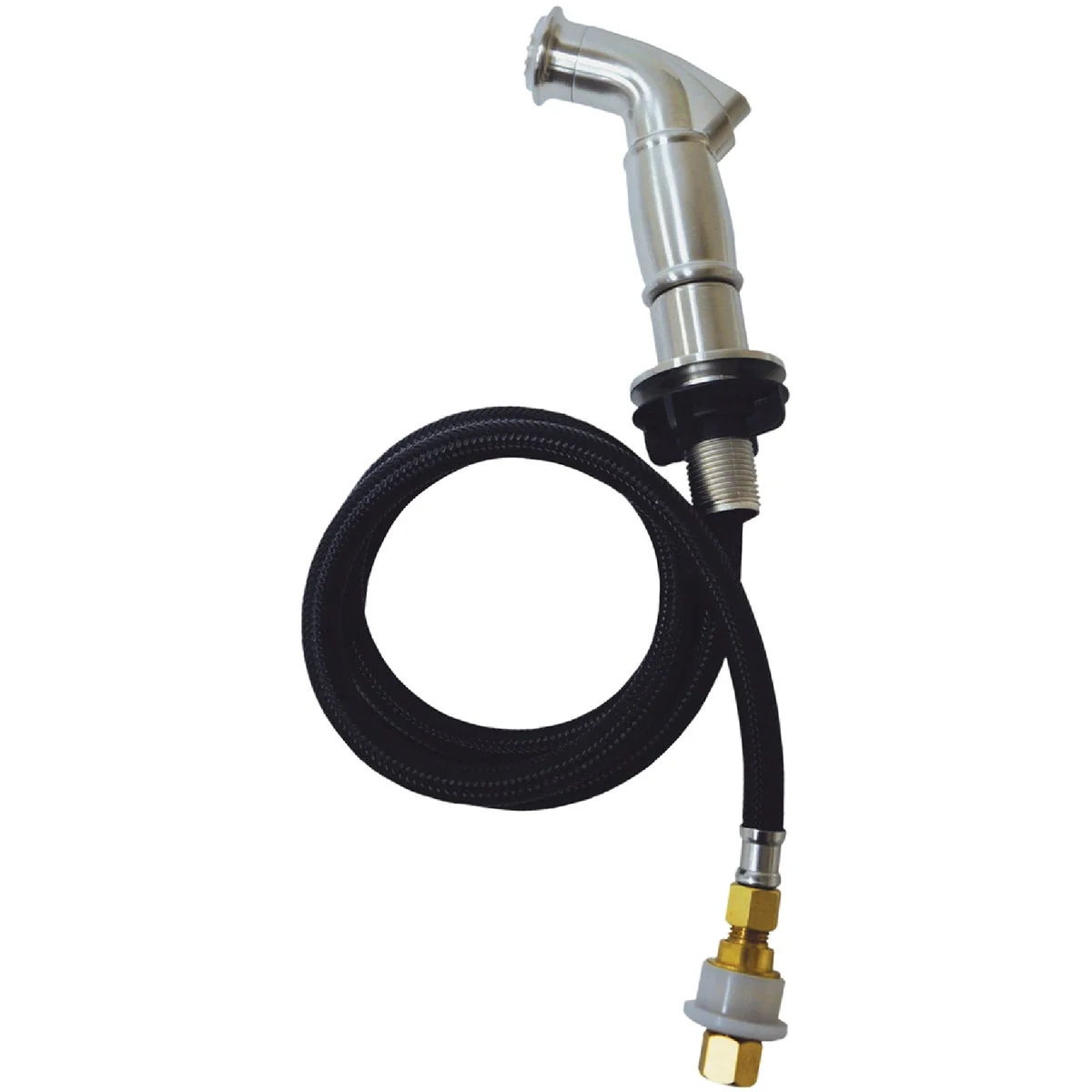 Practical Danco 48 In. Chrome Side Sprayer Hose Solid