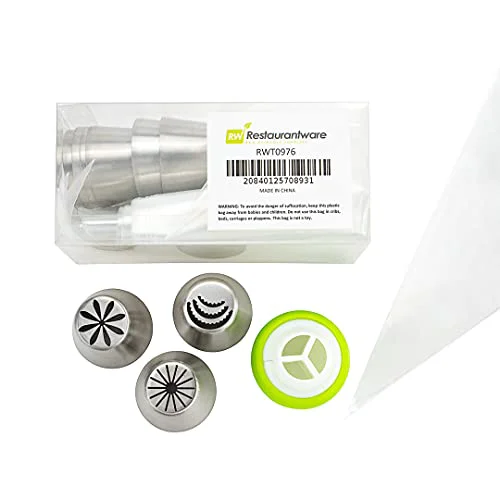Sophisticated Pastry Tek Russian Piping Tips Set 20 Piece Durable Cake Decorating Kit Safe