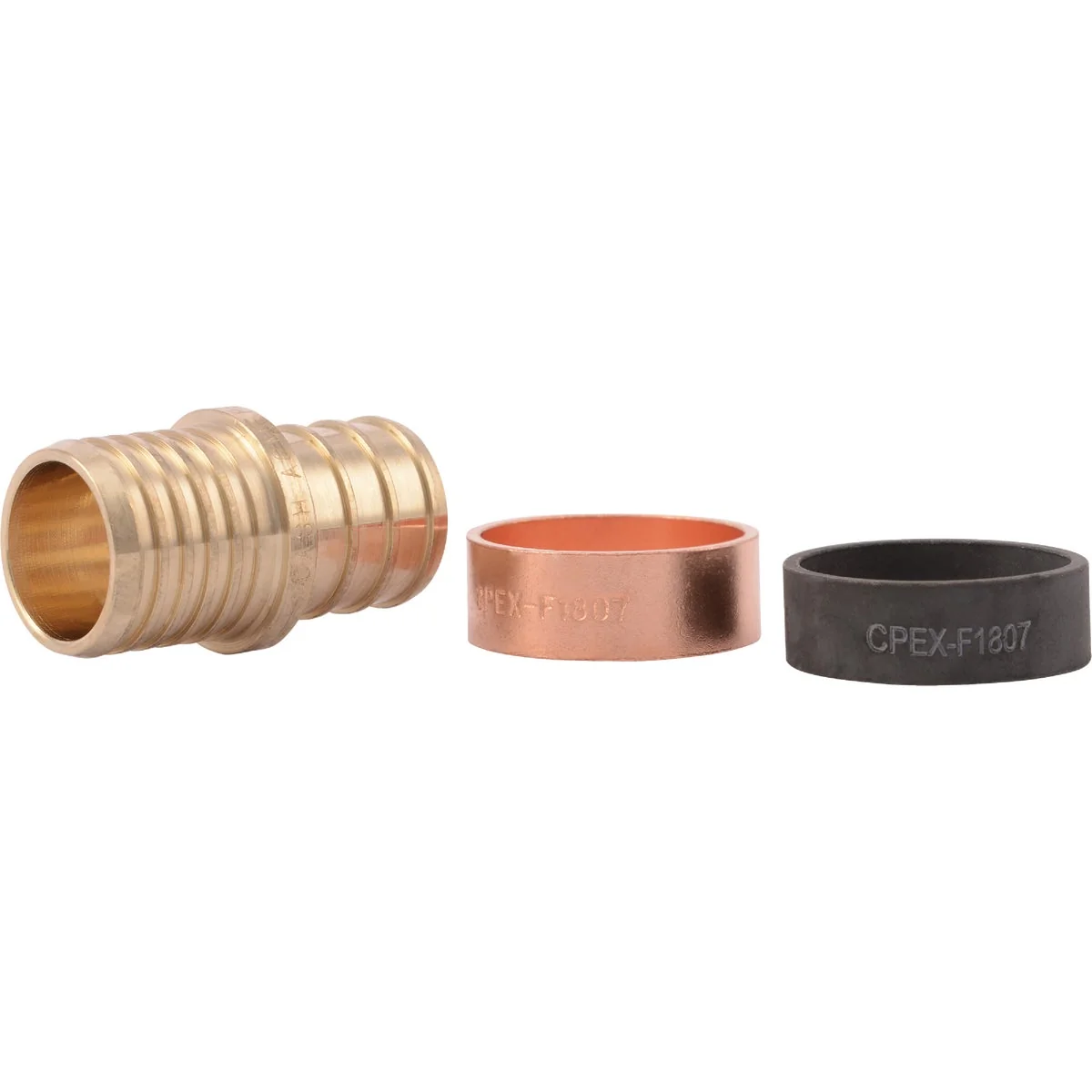 Crafted SharkBite Crimp Transition Low Lead 3 4 In. Polybutylene Brass PEX Coupling Authentic