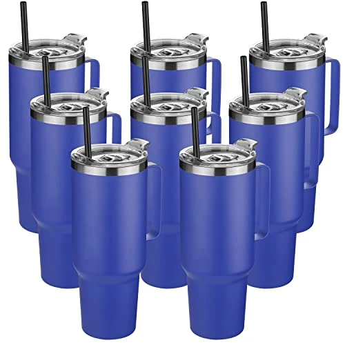 Artisan 40 oz Stainless Steel Tumbler with Handle 8 Count High-Quality