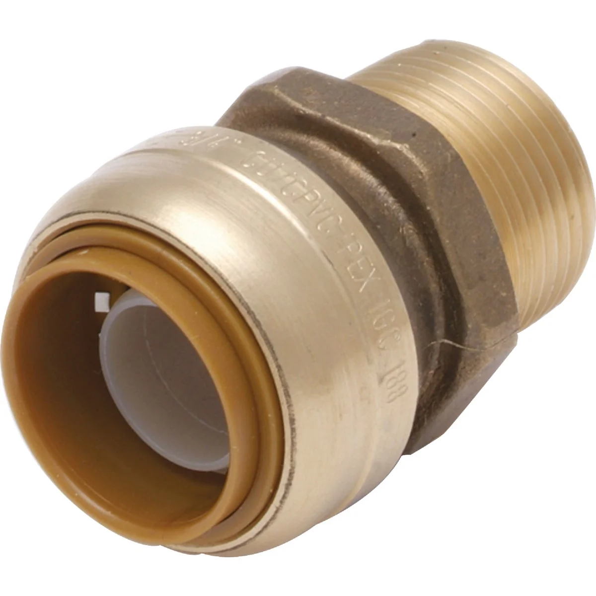 Reliable SharkBite 1 In. x 1 In. MNPT Straight Brass Push-to-Connect Male Adapter Artisan