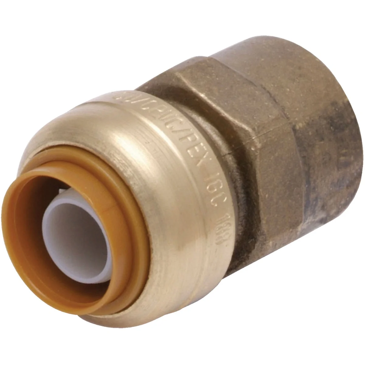 Smart SharkBite 1 In. x 1 In. FNPT Straight Brass Push-to-Connect Female Adapter Excellent