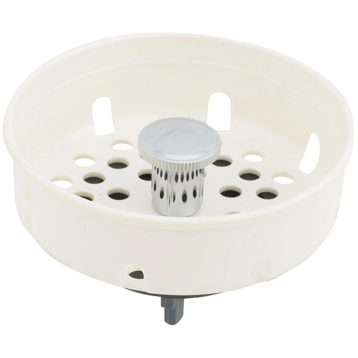 Exceptional Do it 3-1 2 In. White Plastic Basket Strainer Stopper Artisan