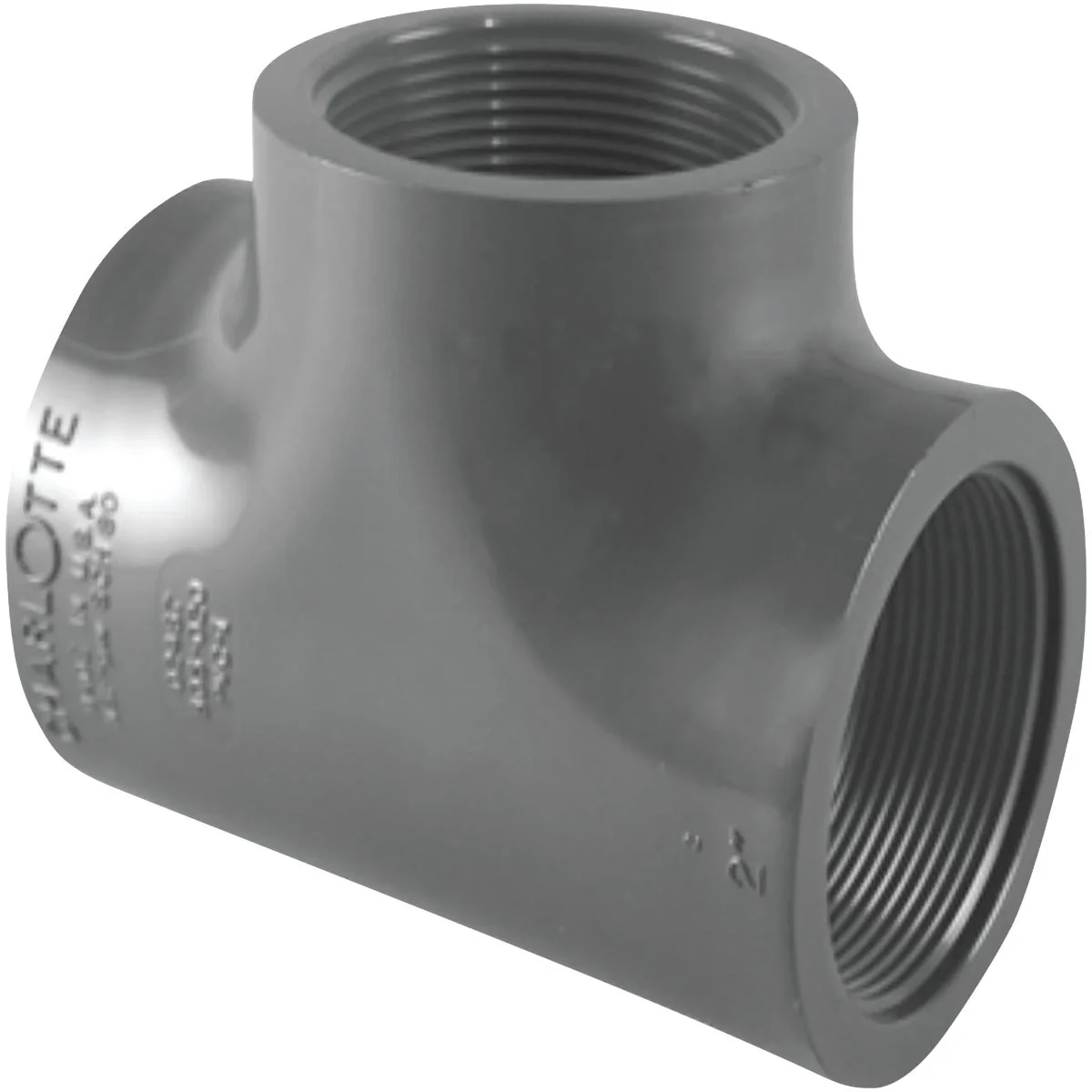 Trendy Charlotte Pipe 1 2 In. FIP Schedule 80 PVC Tee Contemporary