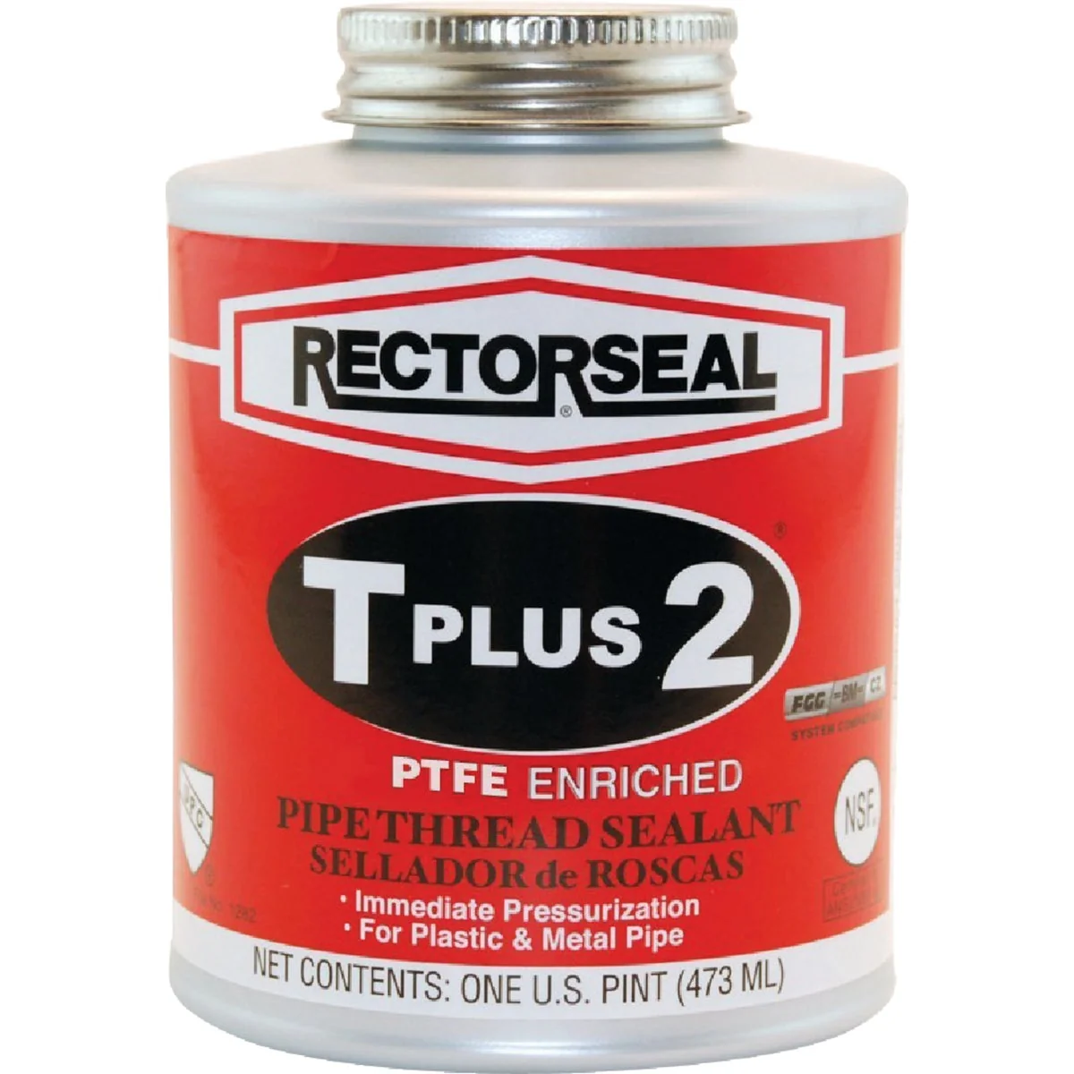Enhanced Rectorseal T Plus 16 Fl. Oz. White Pipe Thread Sealant with PTFE Prestigious