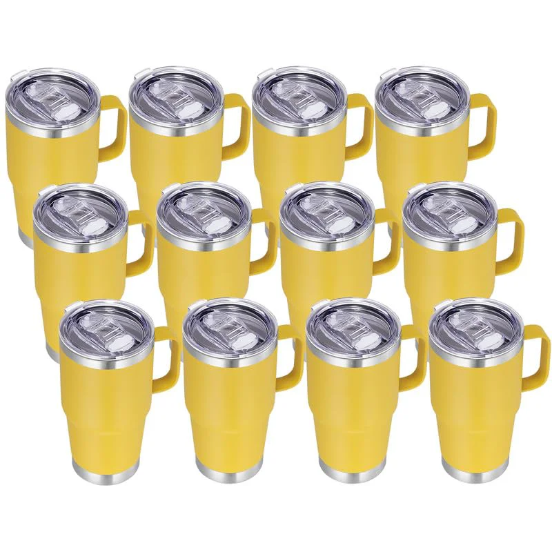 Organic 20 oz Insulated Travel Coffee Mugs Set of 12 12 Count Long-Lasting