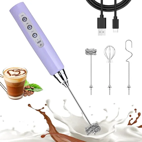 Flexible Light Purple Milk Frother Wand for Coffee Next-Generation