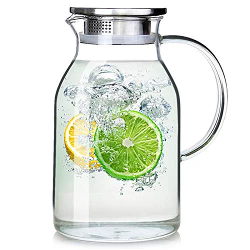Proven 88oz Glass Pitcher with Lid and Handle Smart