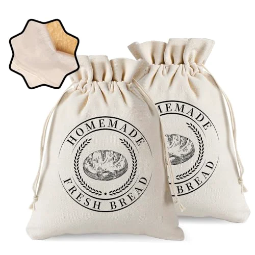 Certified Reusable Bread Bags for Sourdough 2 Count Sustainable