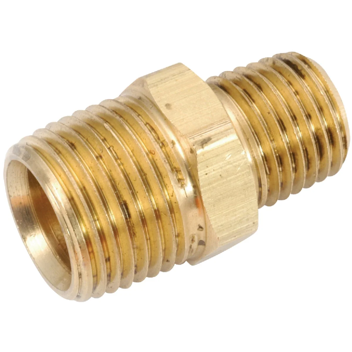 Solid Anderson Metals 3 8 In. x 1 4 In. Reducing Hex Red Brass Nipple Durable