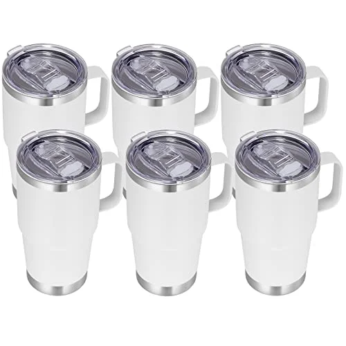 Eco-Friendly 20 oz Tumbler Bulk with Handle Lid and Straw 6 Count Innovative
