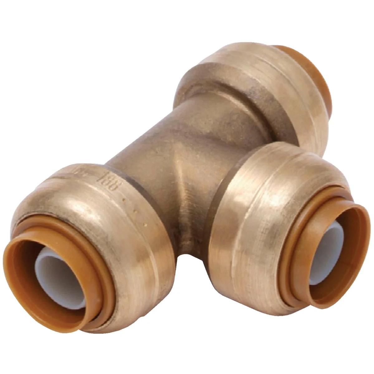 Secure SharkBite 3 8 In. x 3 8 In. x 3 8 In. 1 2 In. OD Brass Push-to-Connect Tee Specialty