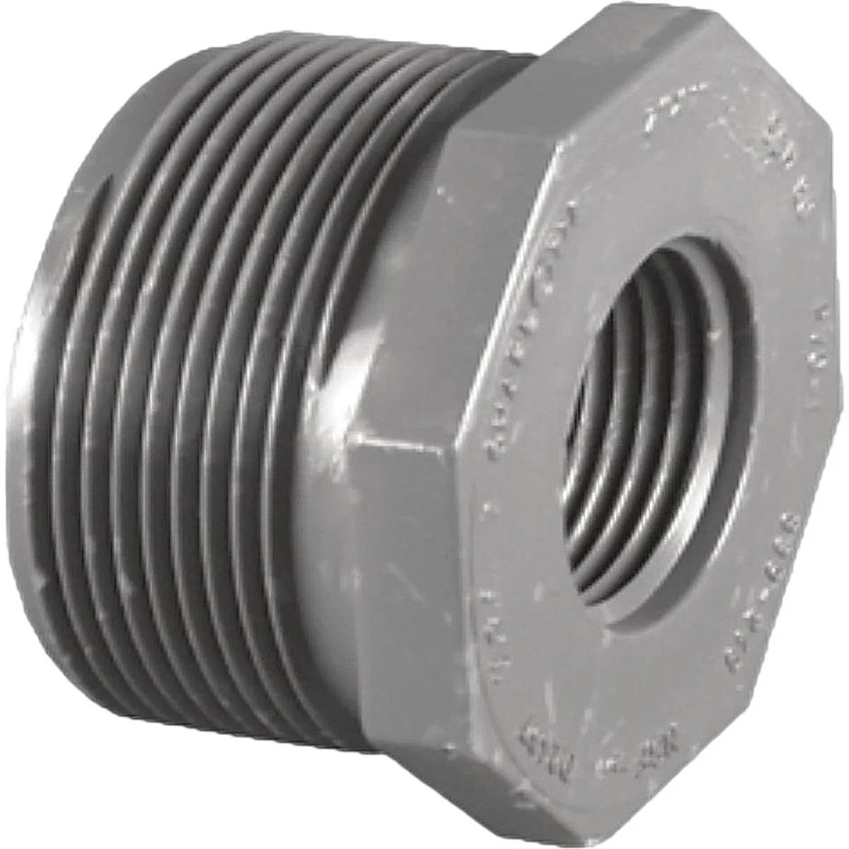 Soft Charlotte Pipe 1-1 2 In. MPT x 1-1 4 In. FPT Schedule 80 Reducing PVC Bushing First-Class