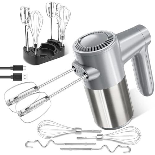 Advanced Cordless Electric Hand Mixer 6 Count Lightweight