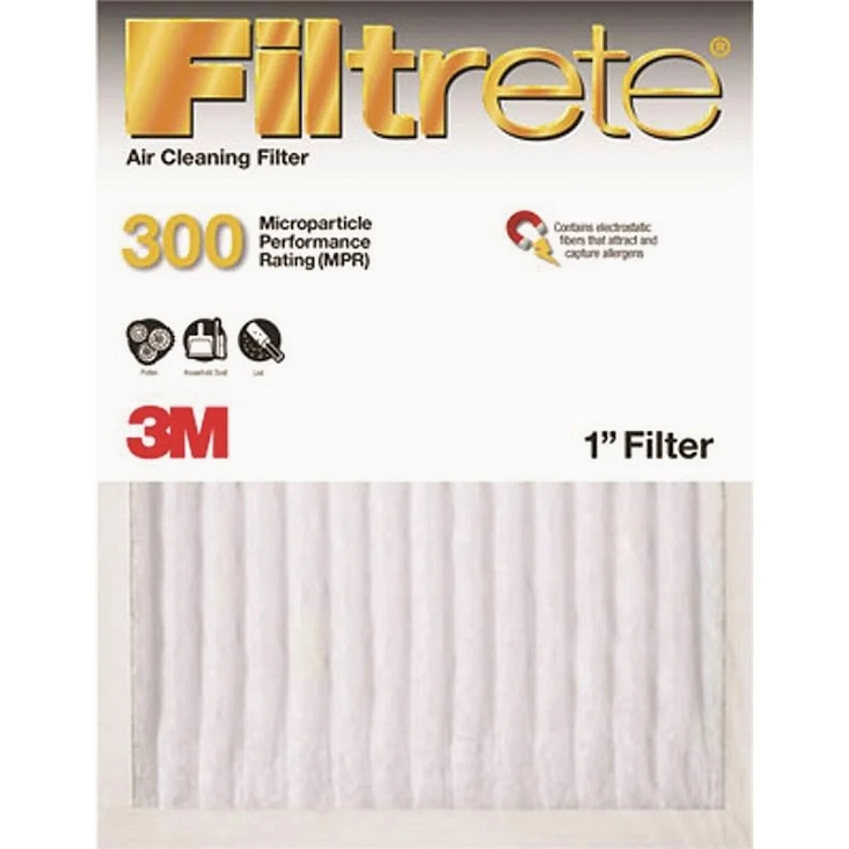Safe 3M Filtrete 18 In. x 24 In. x 1 In. Basic Dust Lint 300 MPR Furnace Filter High-Grade