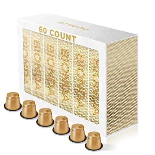 Natural Bionda Espresso Coffee Pods for Nespresso Machines 60 Count Exceptional