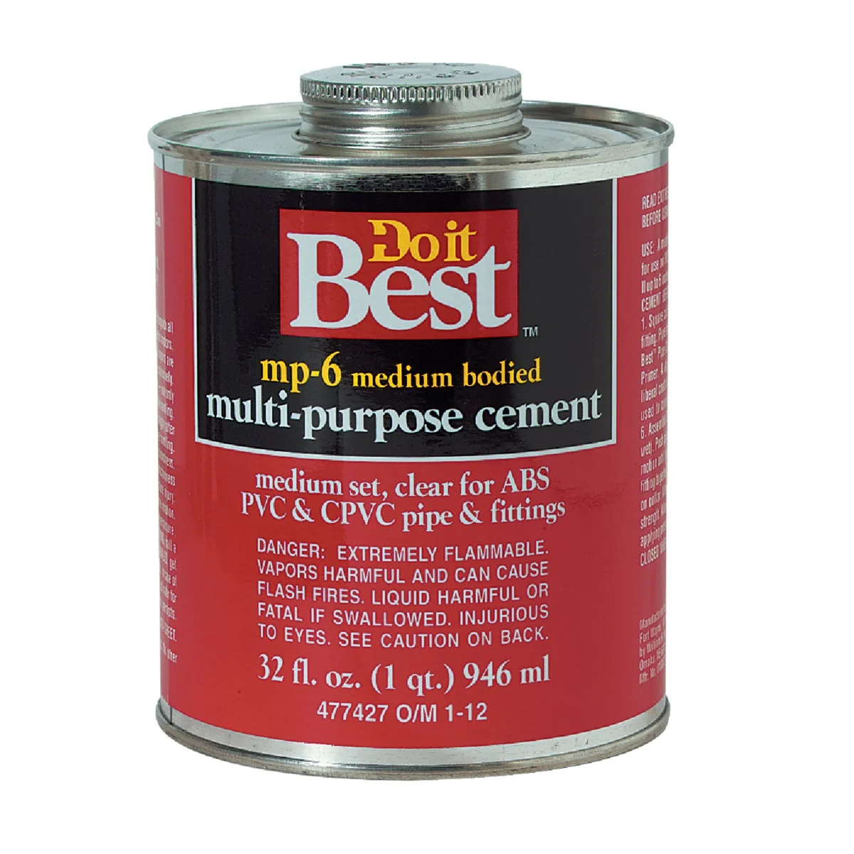 Sophisticated Do it 32 Oz. Medium Bodied Clear Multi Purpose Solvent Cement Practical