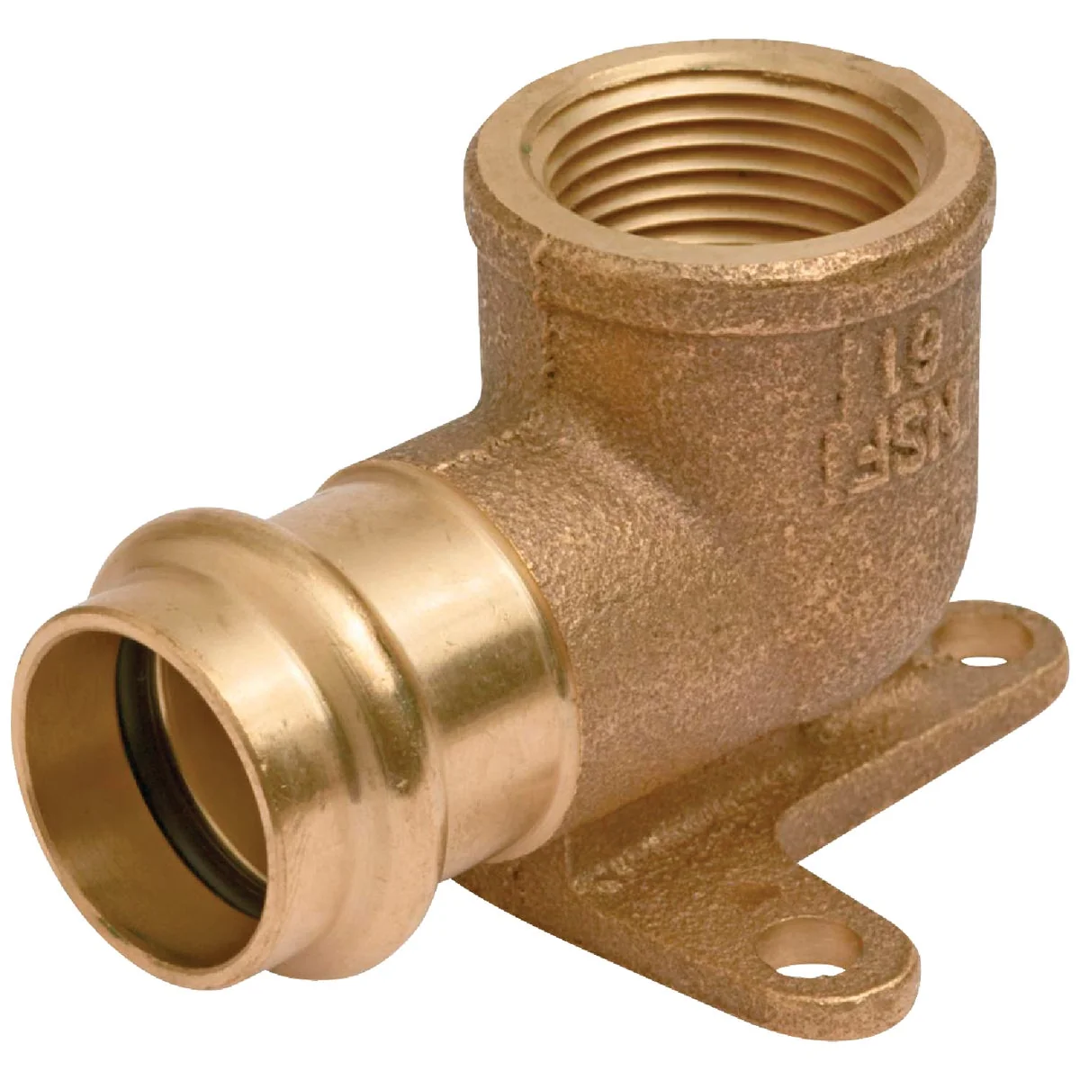 Elite NIBCO 1 2 In. Press x 1 2 In. FPT 90 Deg. Drop Ear Press Copper Elbow 1 4 Bend Fast