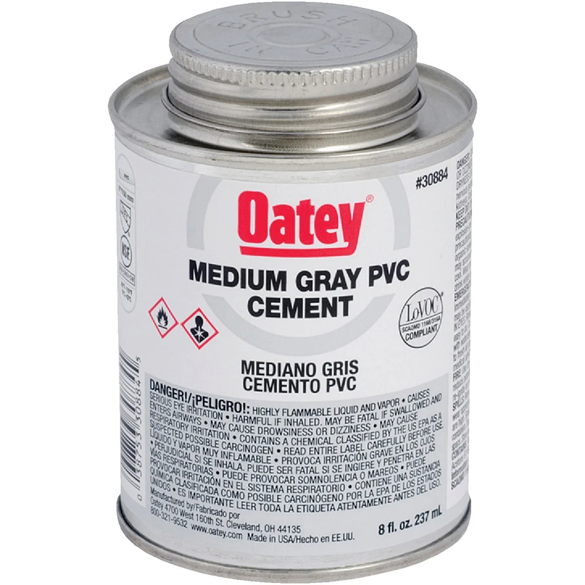 Official Oatey 8 Oz. 40 F to 90 F PVC Gray Cement Environmentally Friendly