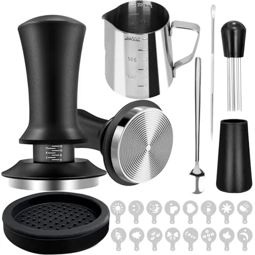 Trusted 53mm Coffee Espresso Tamper Set Detailed