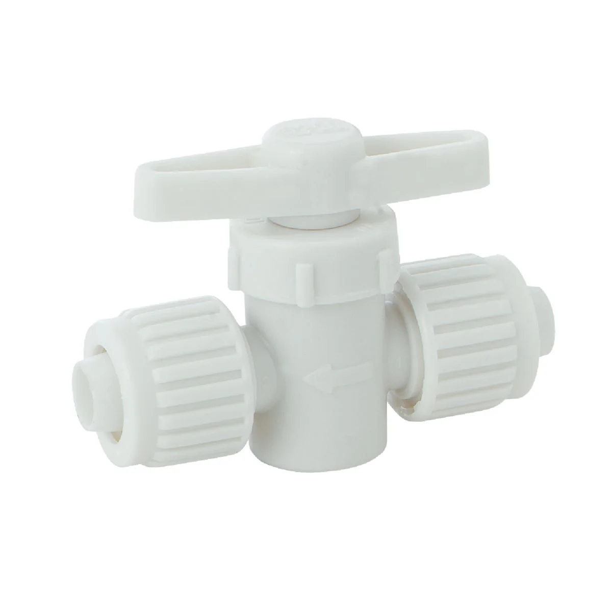 Optimized Flair-it 1 2 In. PEX x 1 2 In. PEX Plastic White Straight Stop Valve Flexible