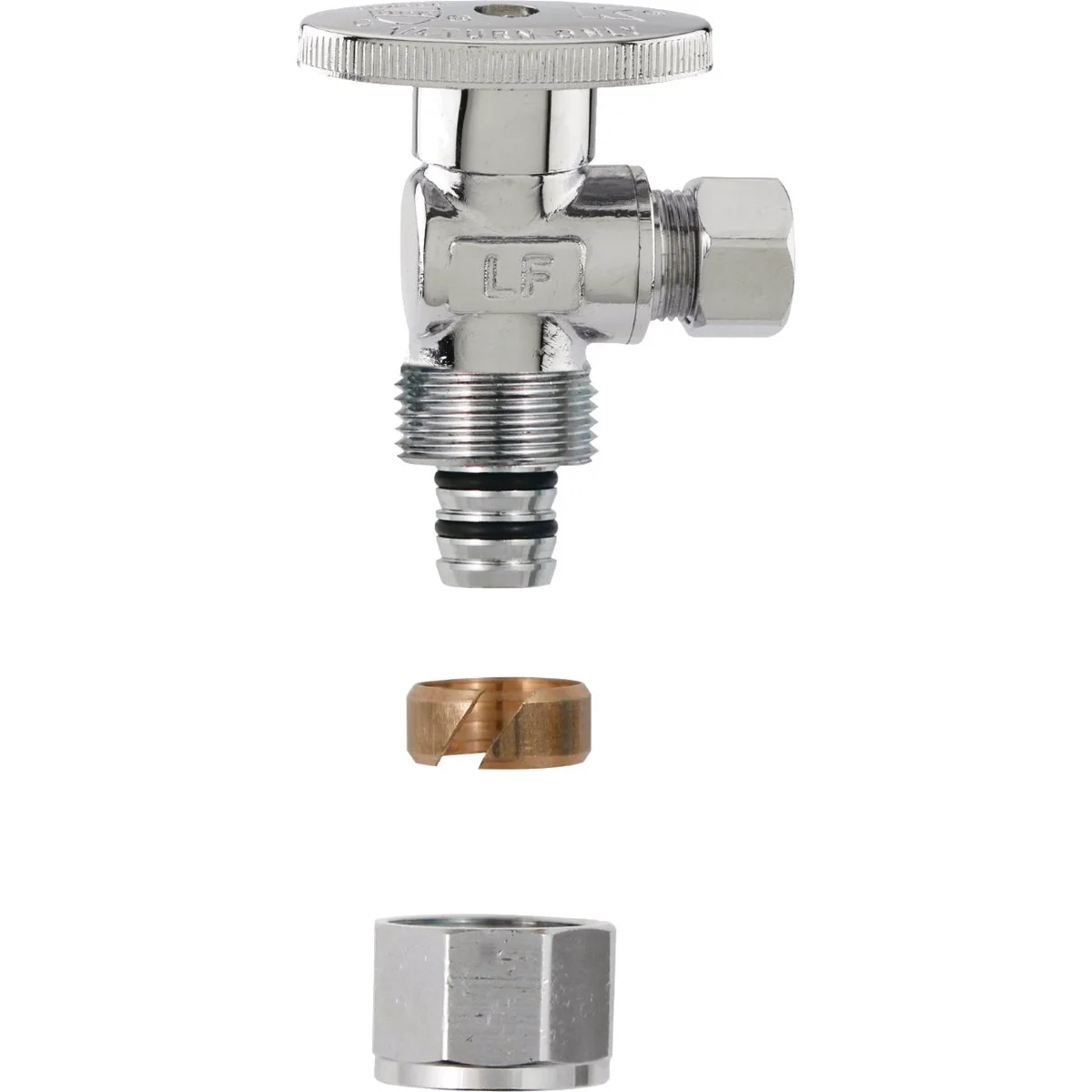 Relaxed Plumb Pak No Crimp 1 2 In. x 1 4 In. Quarter Turn PEX Angle Valve Professional