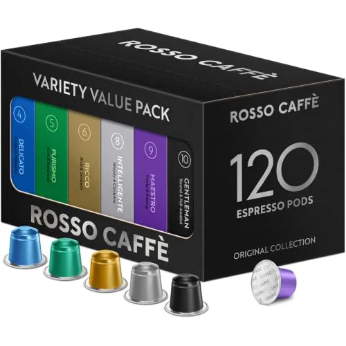 Versatile Espresso Pods for Nespresso Machines 120 Count Premium