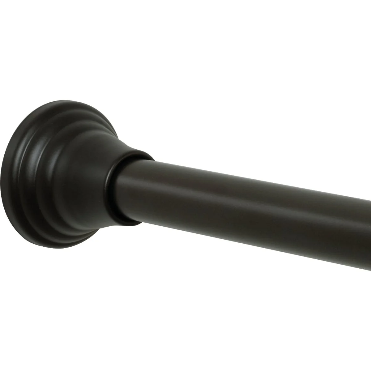 Prestigious Zenith Zenna Home Rust 44 In. to 72 In. Adjustable Tension Decorative Shower Rod in Black Comfortable