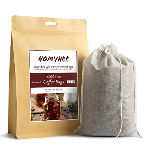 Dependable Cold Brew Coffee Bags 60 Count Disposable Fine Mesh Brewing Bags for Concentrate Official