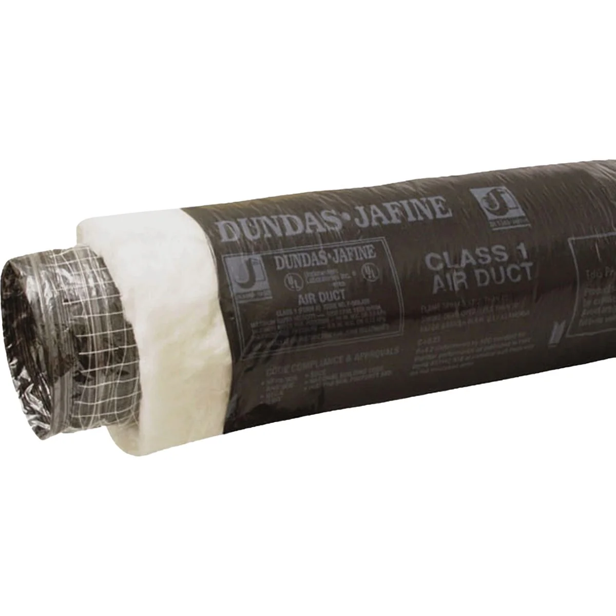 Functional Dundas Jafine 12 In. I.D. x 25 Ft. R6.0 Black Jacket Flexible Insulated Ducting Soft