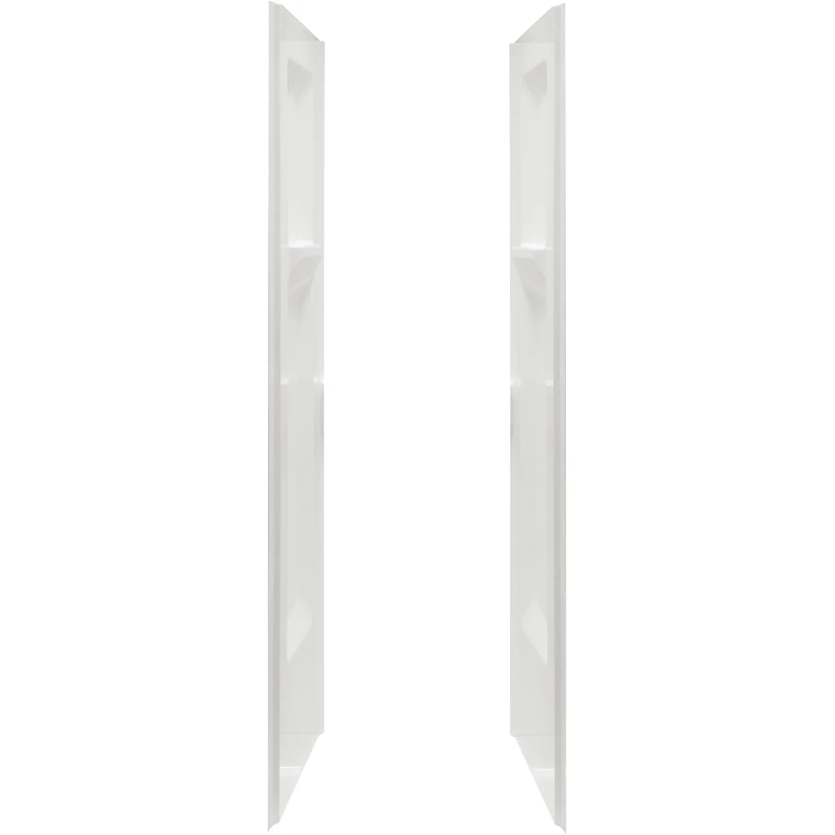 Breathable Mustee Durawall Model 700 2-Piece 48 In. W x 34 In. D Side Shower Wall Set in White Reusable