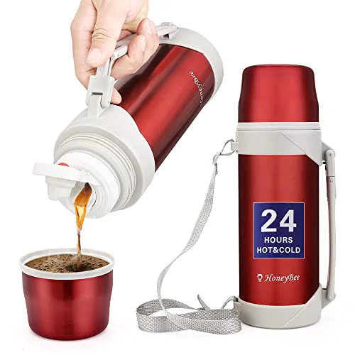 Modern Coffee Thermo Keeps Liquid Hot or Cold for Up to 24 Hours Thermo 41 Ounce Thermos for Hot Drinks 18 Reusable