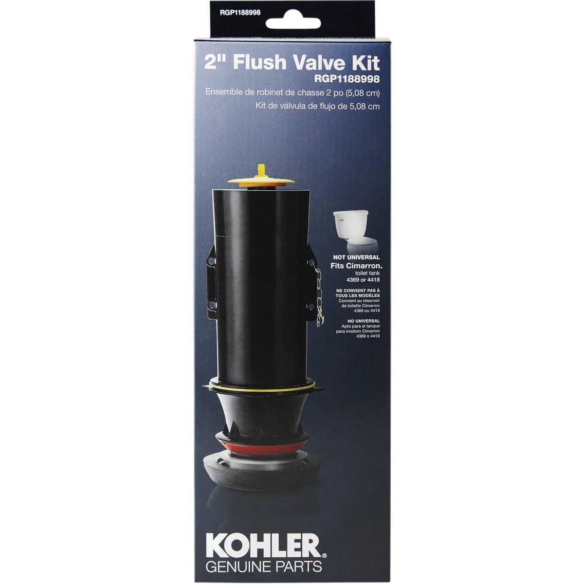 Healthy Kohler 2 In. Toilet Canister Flush Valve Repair Kit for Cimarron K-4418 K-4369 Toilets Long-Lasting