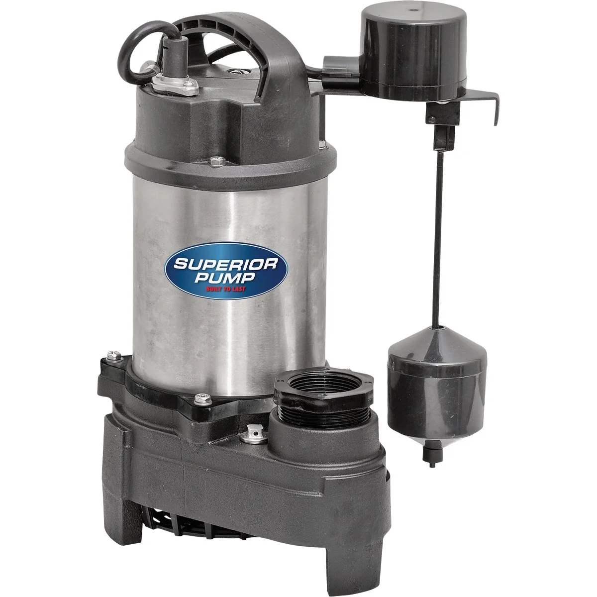 High-Grade Superior Pump 3 4 HP Stainless Steel Cast Iron Submersible Sump Pump with Vertical Float Switch Lightweight