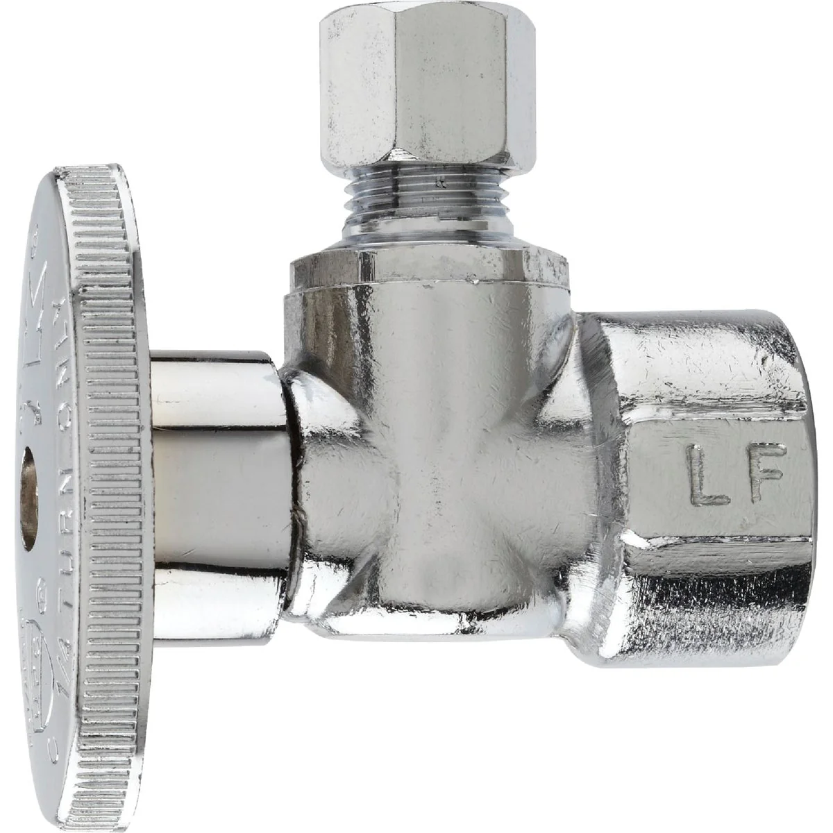Flexible Do it 1 2 In. FIP x 1 4 In. OD Chrome-Plated Brass Quarter Turn Angle Valve Pure
