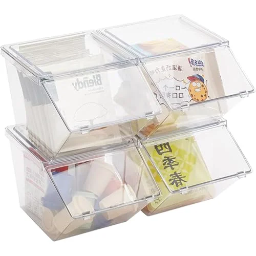 Proven Stackable Tea Bag and Coffee Pod Organizer with Clear Front Flap 4 Count Dependable