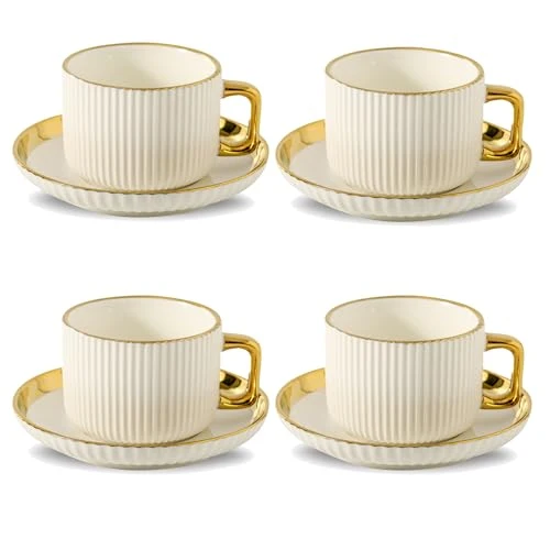 Functional Cappuccino Cups with Saucers Quality
