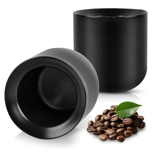 Organic A set of 2 matte black ceramic espresso cups 2 Count Casual