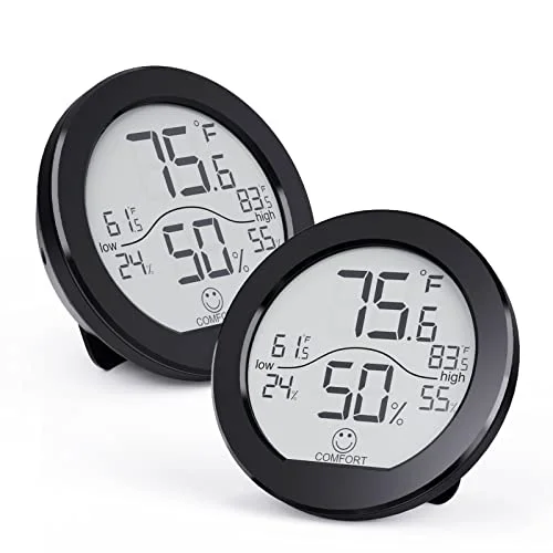 Proven Indoor Digital Hygrometer Thermometer for Room Temperature Humidity Meter 2 Count Optimized