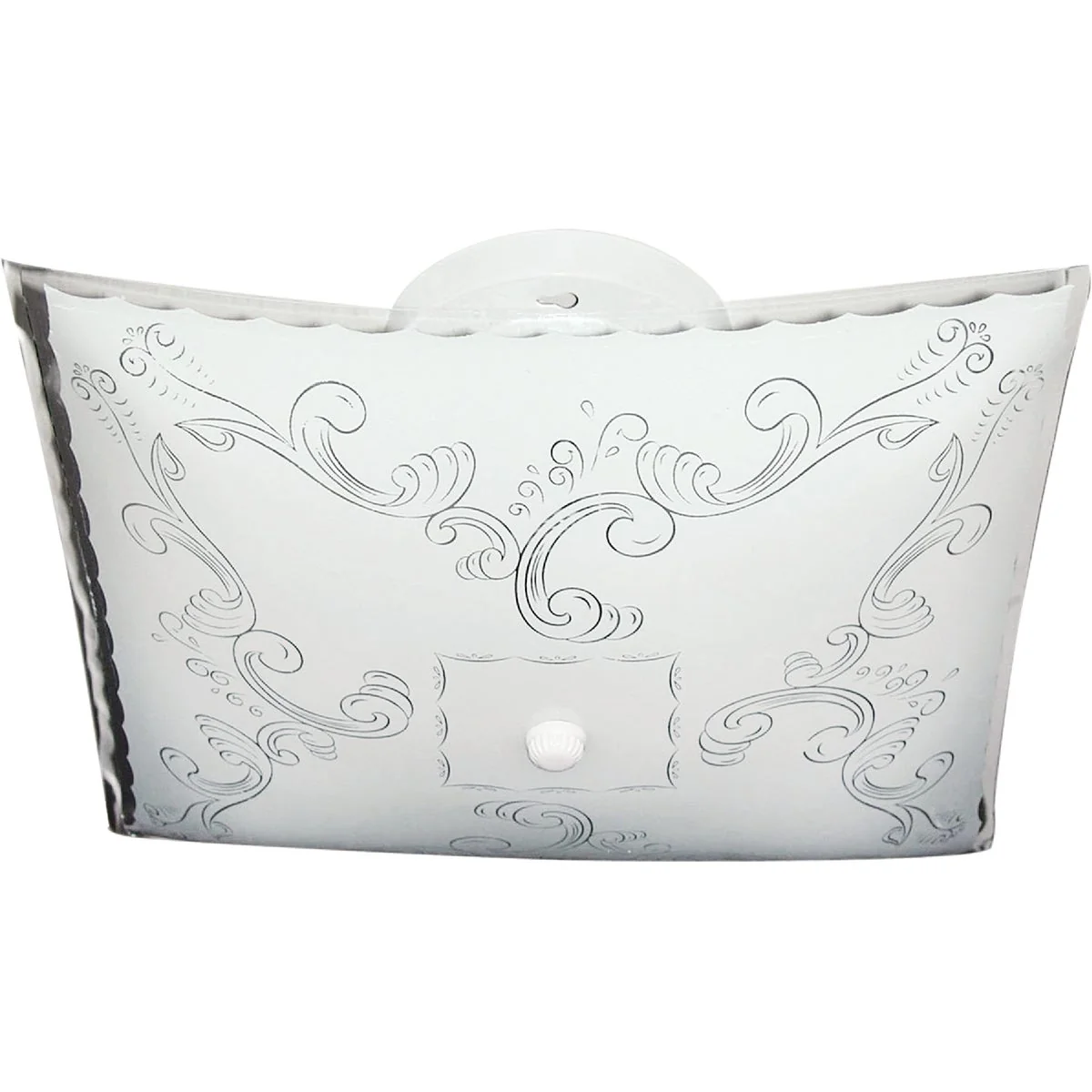 Responsible Home Impressions 12 In. White Incandescent Flush Mount Ceiling Light Fixture Solid